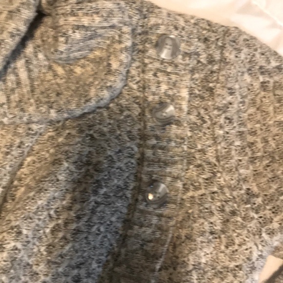 Ready for winter-lovely cozy textured grey tone sweater with front detail - Picture 2 of 5
